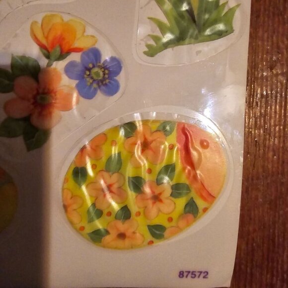 Vintage Eureka Easter Holiday Window Cling Decor Bunny Egg Chic - Picture 9 of 10